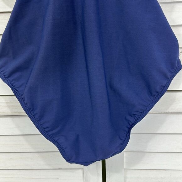 Lands End Slendersuit Swimsuit Size 6 One Piece Blue Ombre - Picture 7 of 12